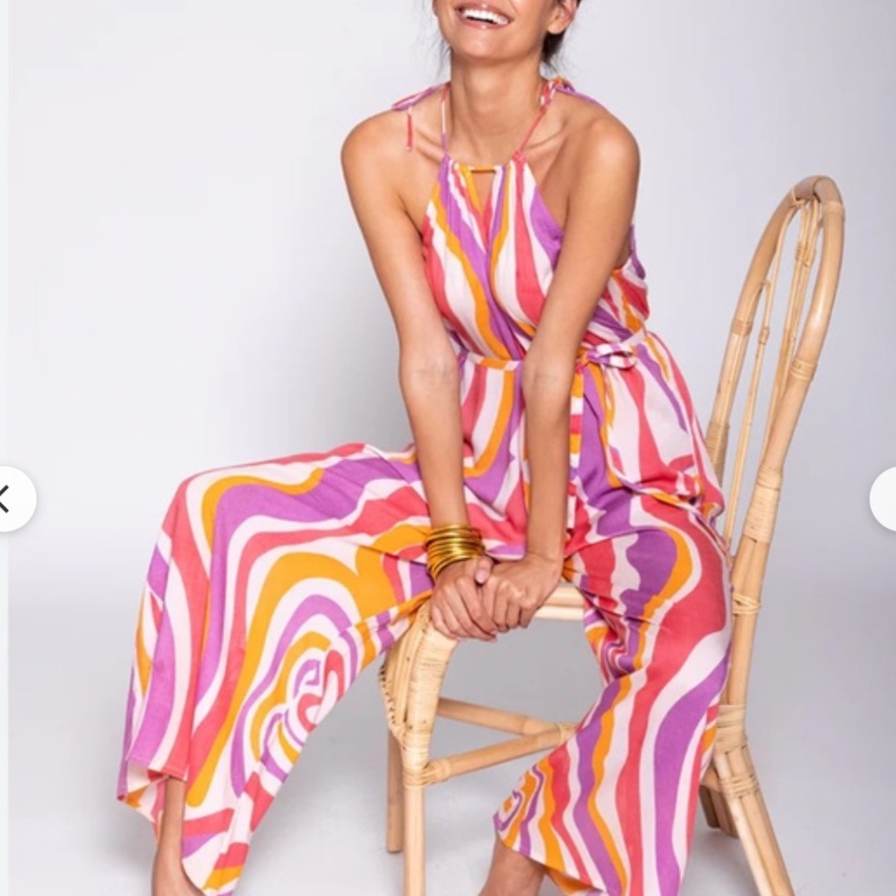 SUNDRESS- VALERIA MULTI COLOR JUMPSUIT SM-XS new with tags
